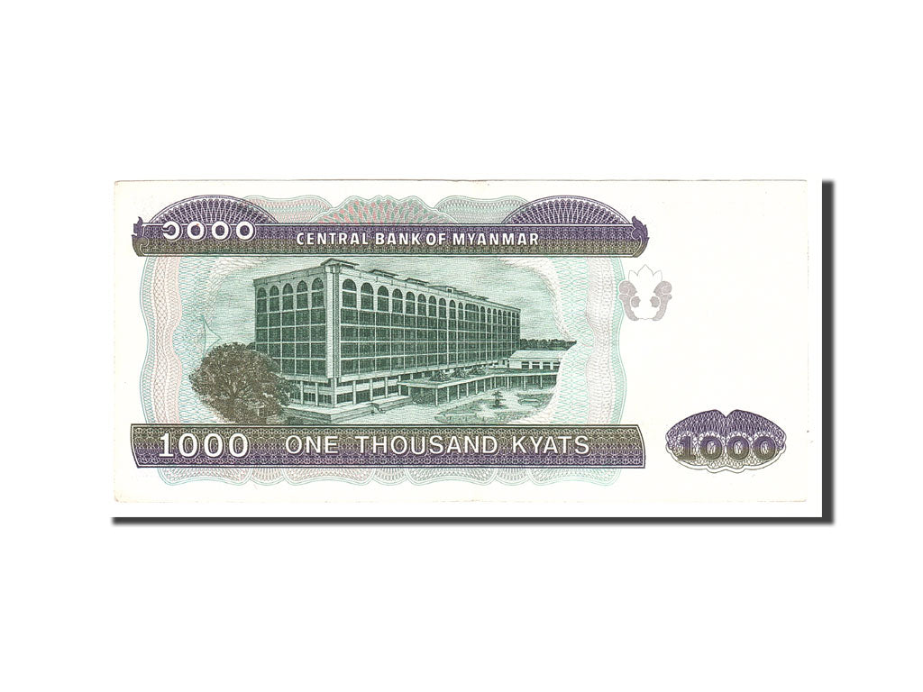 Banknote, Myanmar, 1000 Kyats, 1988, Undated, KM:77a, AU(50-53)