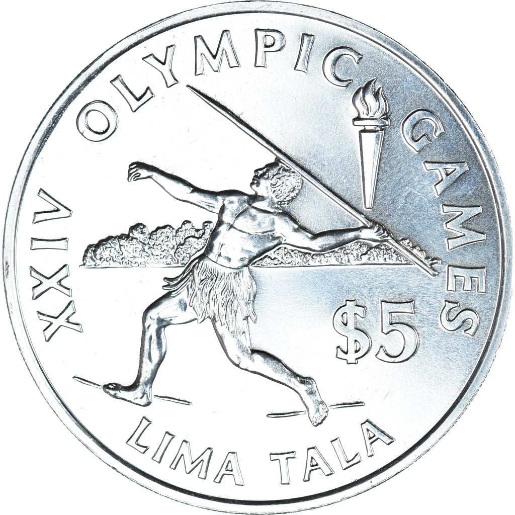 Coin, Tokelau, Elizabeth II, 5 Dollars, 1988, British Royal Mint, MS(63)