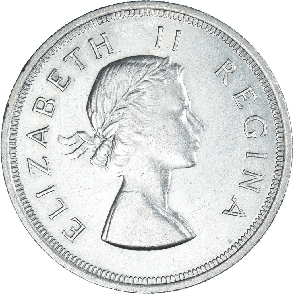 Monnaie, Afrique du Sud, Elizabeth II, 5 Shillings, 1953, TTB+, Argent, KM:52