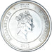 Moneda, Fiji, Elizabeth II, Hawksbill Turtle, 2 Dollars, 2011, 1 Oz, EBC, Plata