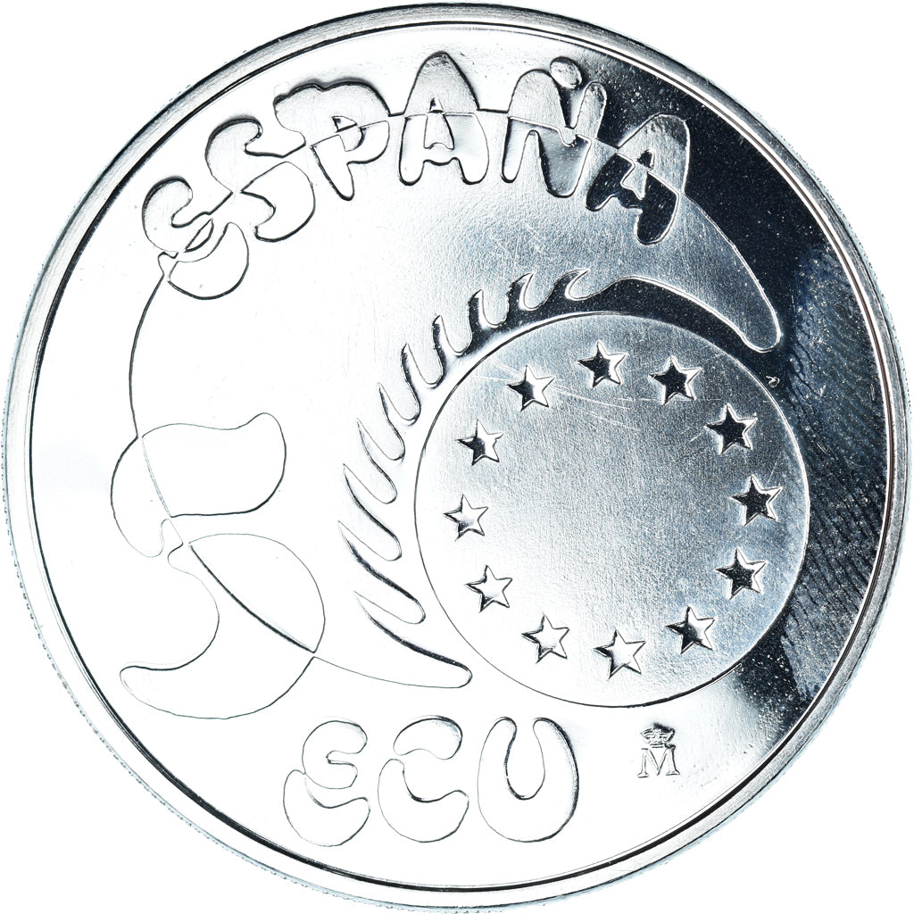 Coin, Spain, Juan Carlos I, 5 Ecu, 1989, Madrid, JUAN CARLOS I., MS(65-70)