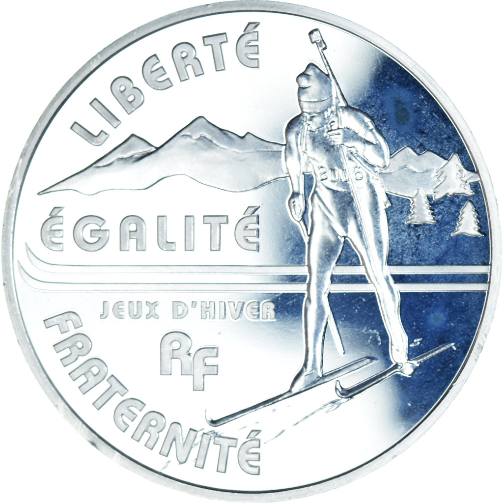 France, Biathlon, 1-1/2 Euro, 2005, Paris, BE, FDC, Argent