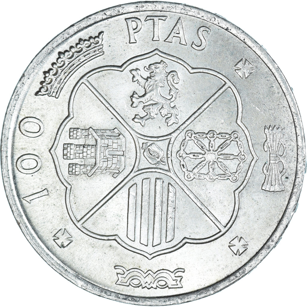 Coin, Spain, Caudillo and regent, 100 Pesetas, 1966, Madrid, AU(50-53), Silver