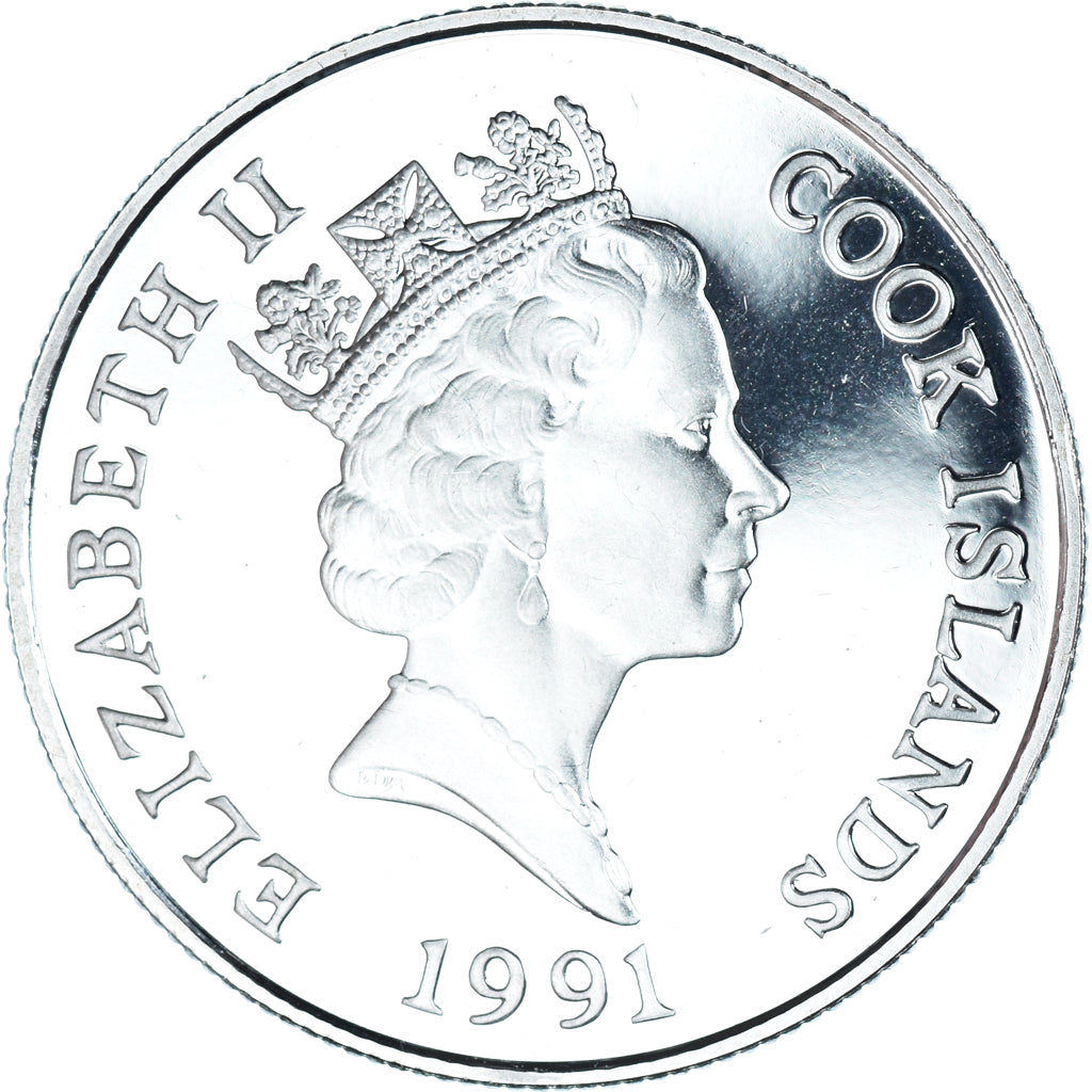 Coin, Cook Islands, Elizabeth II, 5 Dollars, 1991, World Cup 94.be, MS(65-70)