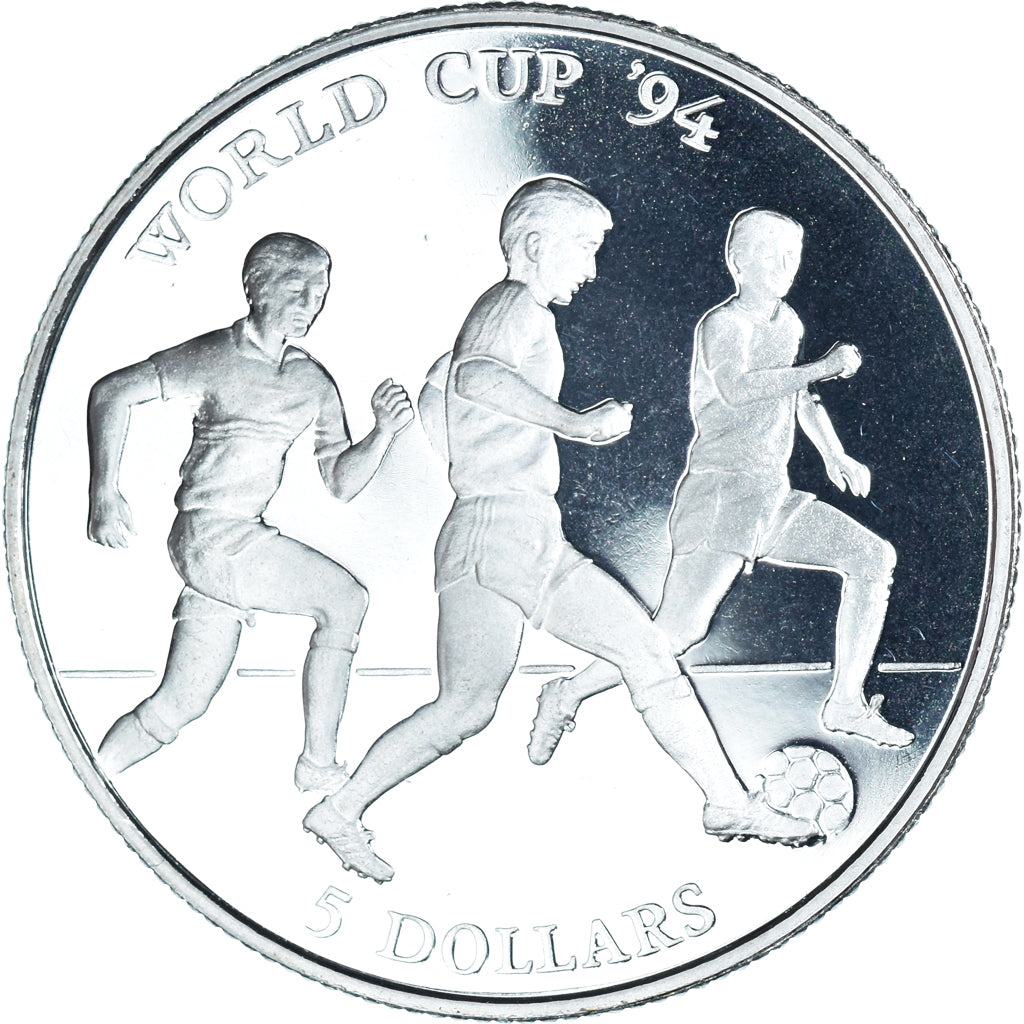Coin, Cook Islands, Elizabeth II, 5 Dollars, 1991, World Cup 94.be, MS(65-70)