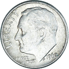 Coin, United States, Roosevelt, Dime, 1962, Denver, EF(40-45), Silver, KM:195