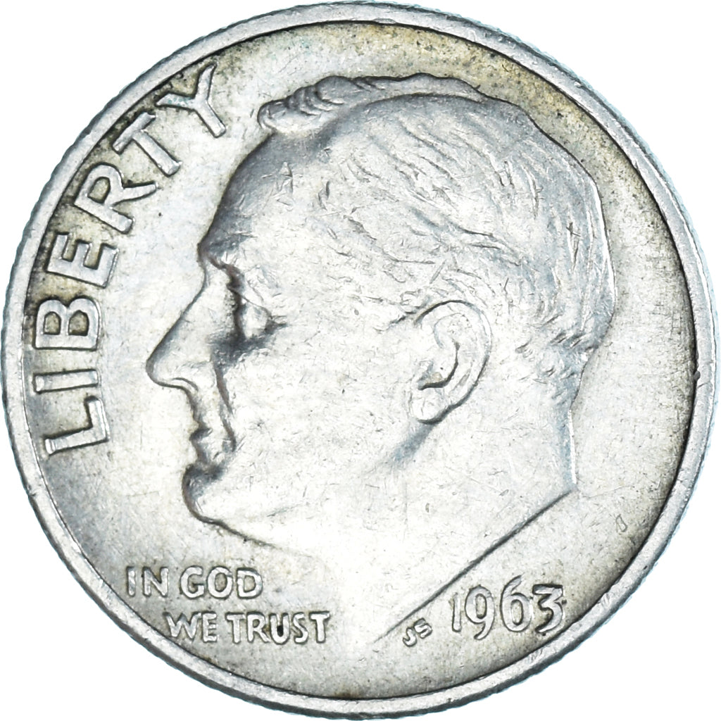 Moneta, Stati Uniti, Roosevelt Dime, Dime, 1963, U.S. Mint, Denver, BB+