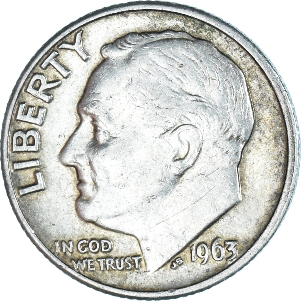 Monnaie, États-Unis, Roosevelt Dime, Dime, 1963, U.S. Mint, Denver, TTB