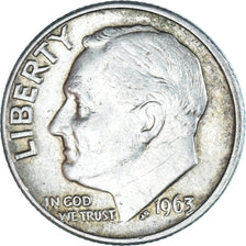 Monnaie, États-Unis, Roosevelt Dime, Dime, 1963, U.S. Mint, Denver, TTB