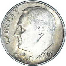 Coin, United States, Roosevelt Dime, Dime, 1963, U.S. Mint, Philadelphia