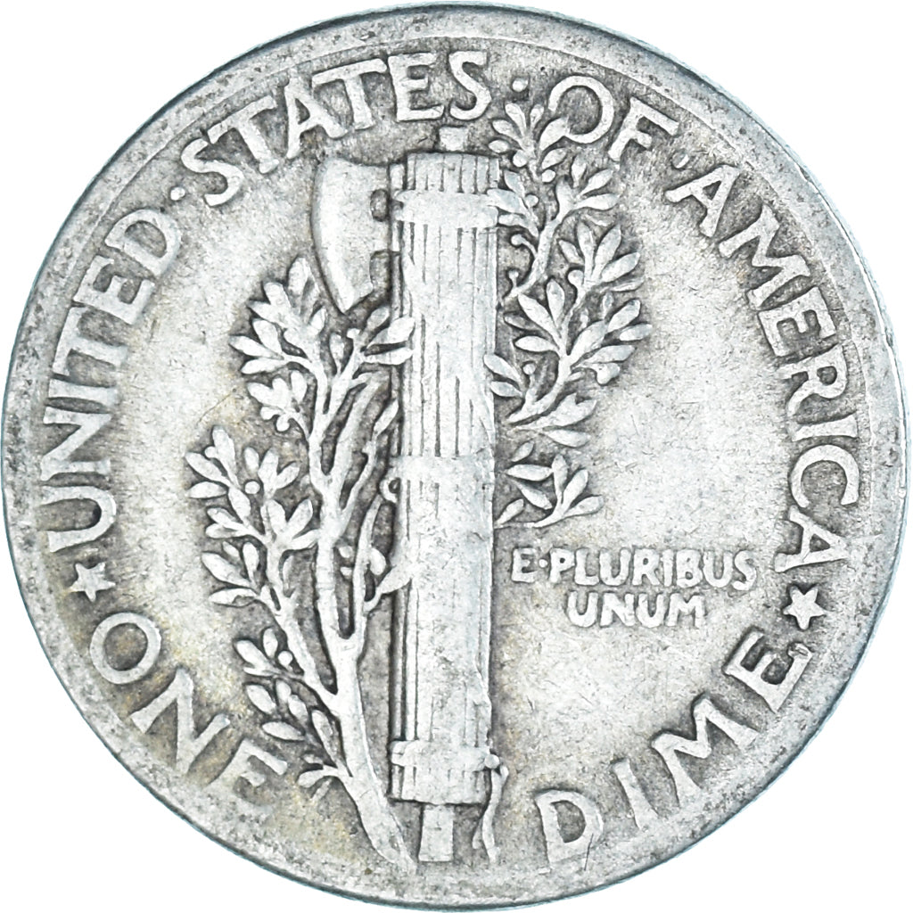 Coin, United States, Mercury Dime, Dime, 1939, U.S. Mint, Philadelphia