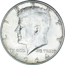 Moeda, Estados Unidos da América, Kennedy Half Dollar, Half Dollar, 1964, U.S.