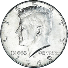 Münze, Vereinigte Staaten, Kennedy Half Dollar, Half Dollar, 1969, U.S. Mint