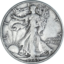 Moneta, Stati Uniti, Walking Liberty Half Dollar, Half Dollar, 1943, U.S. Mint
