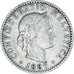Moneda, Suiza, 20 Rappen, 1897, Bern, BC+, Níquel, KM:29