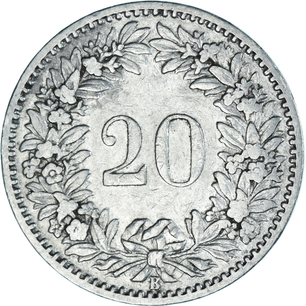 Monnaie, Suisse, 20 Rappen, 1897, Bern, TB, Nickel, KM:29