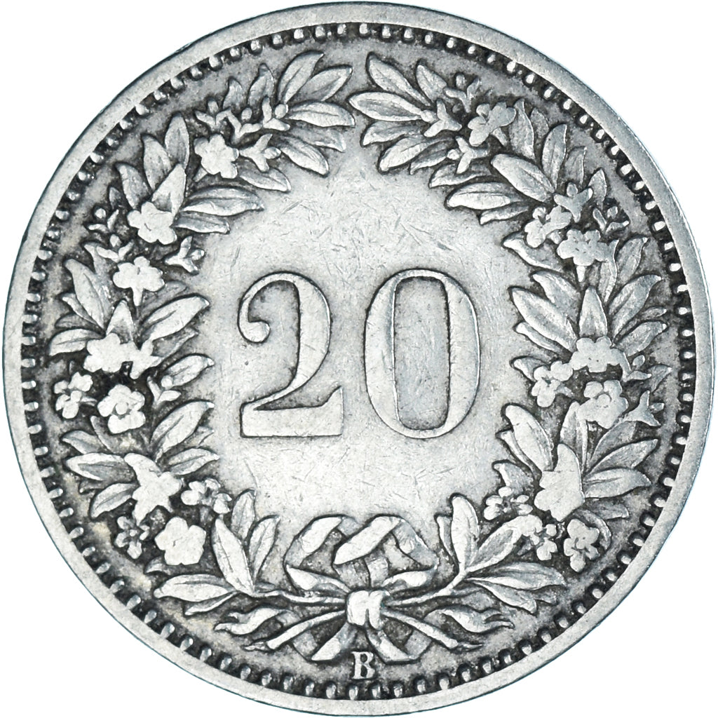 Monnaie, Suisse, 20 Rappen, 1897, Bern, TB, Nickel, KM:29