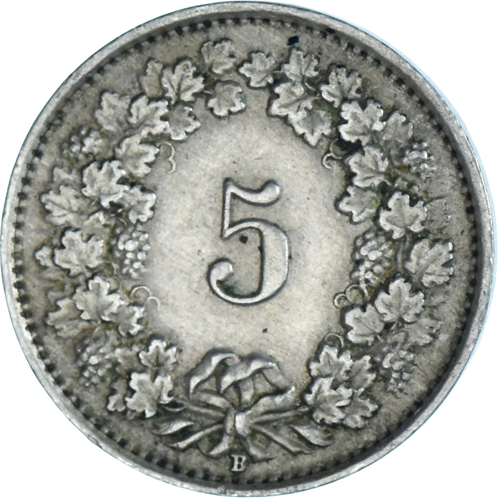 Munten, Zwitserland, 5 Rappen, 1943, Bern, FR+, Cupro-nikkel, KM:26