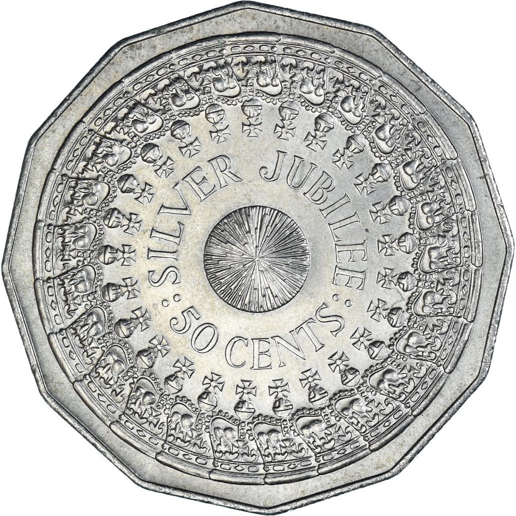 Coin, Australia, Elizabeth II, 50 Cents, 1977, EF(40-45), Copper-nickel, KM:70