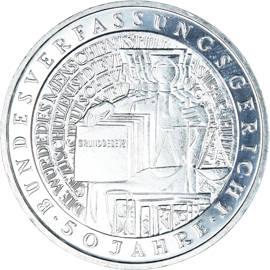 Monnaie, République fédérale allemande, 10 Mark, 2001, Karlsruhe, Federal