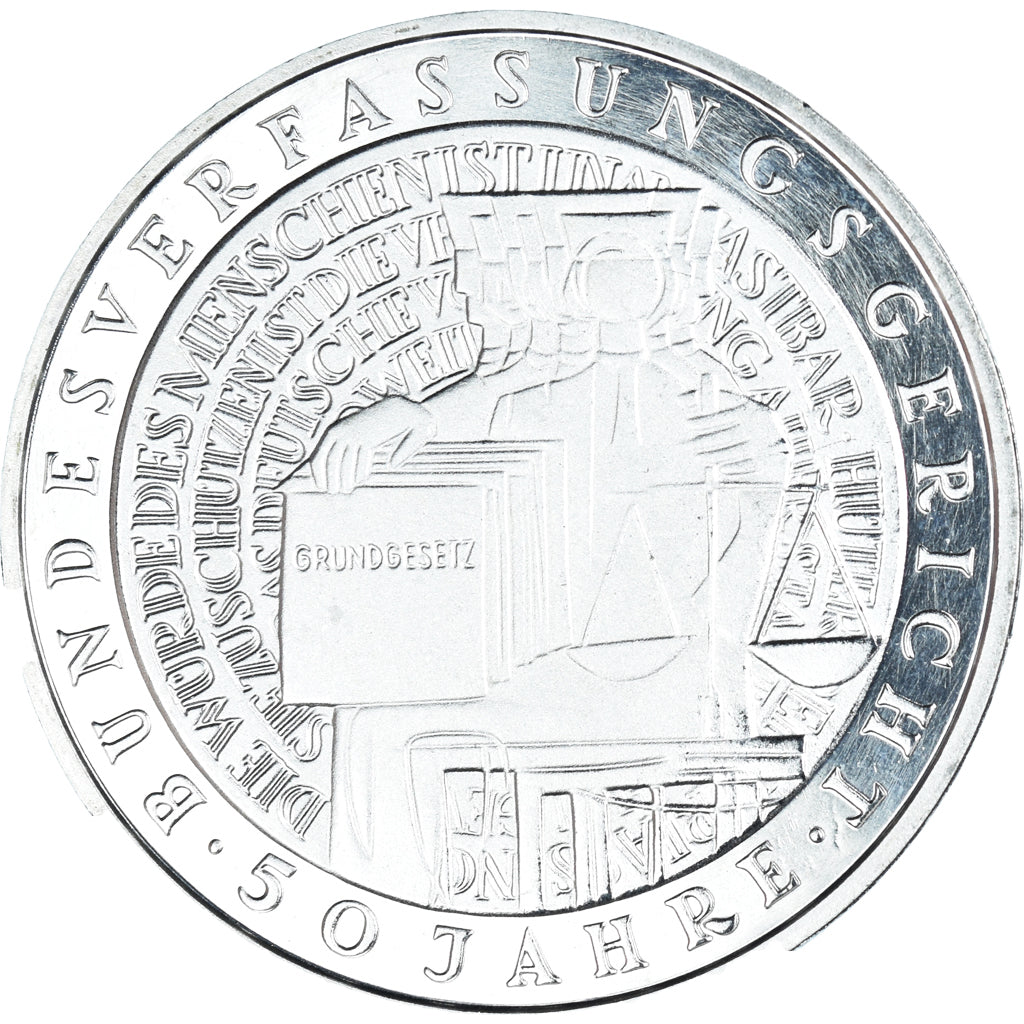 Coin, GERMANY - FEDERAL REPUBLIC, 10 Mark, 2001, Karlsruhe, BE, MS(65-70)