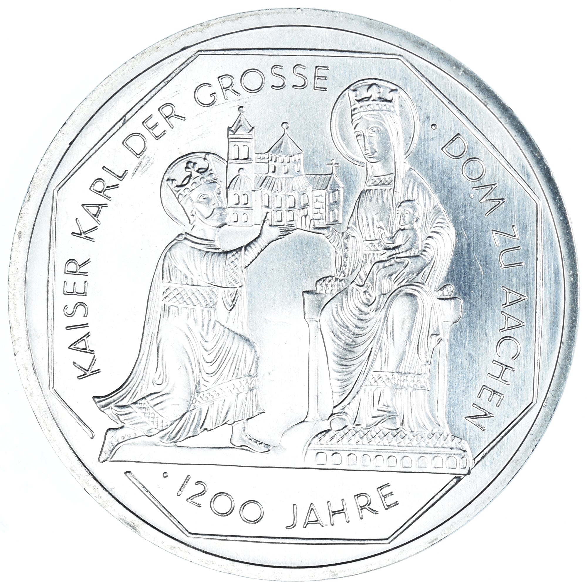 Monnaie, République fédérale allemande, 10 Mark, 2000, Karlsruhe, 1200th