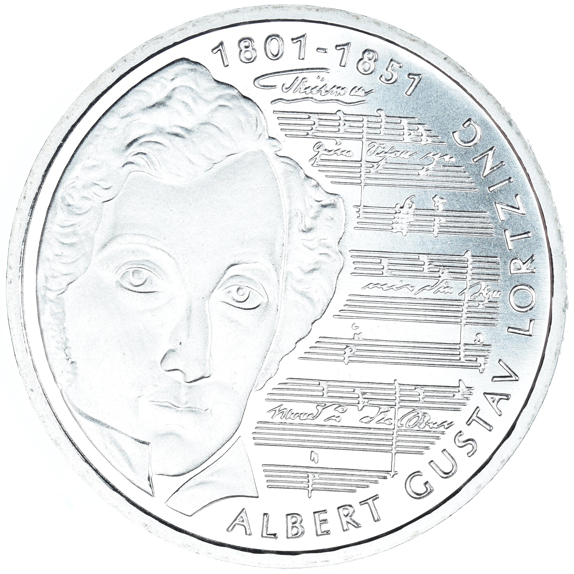 Monnaie, République fédérale allemande, 10 Mark, 2001, Hamburg, 200th