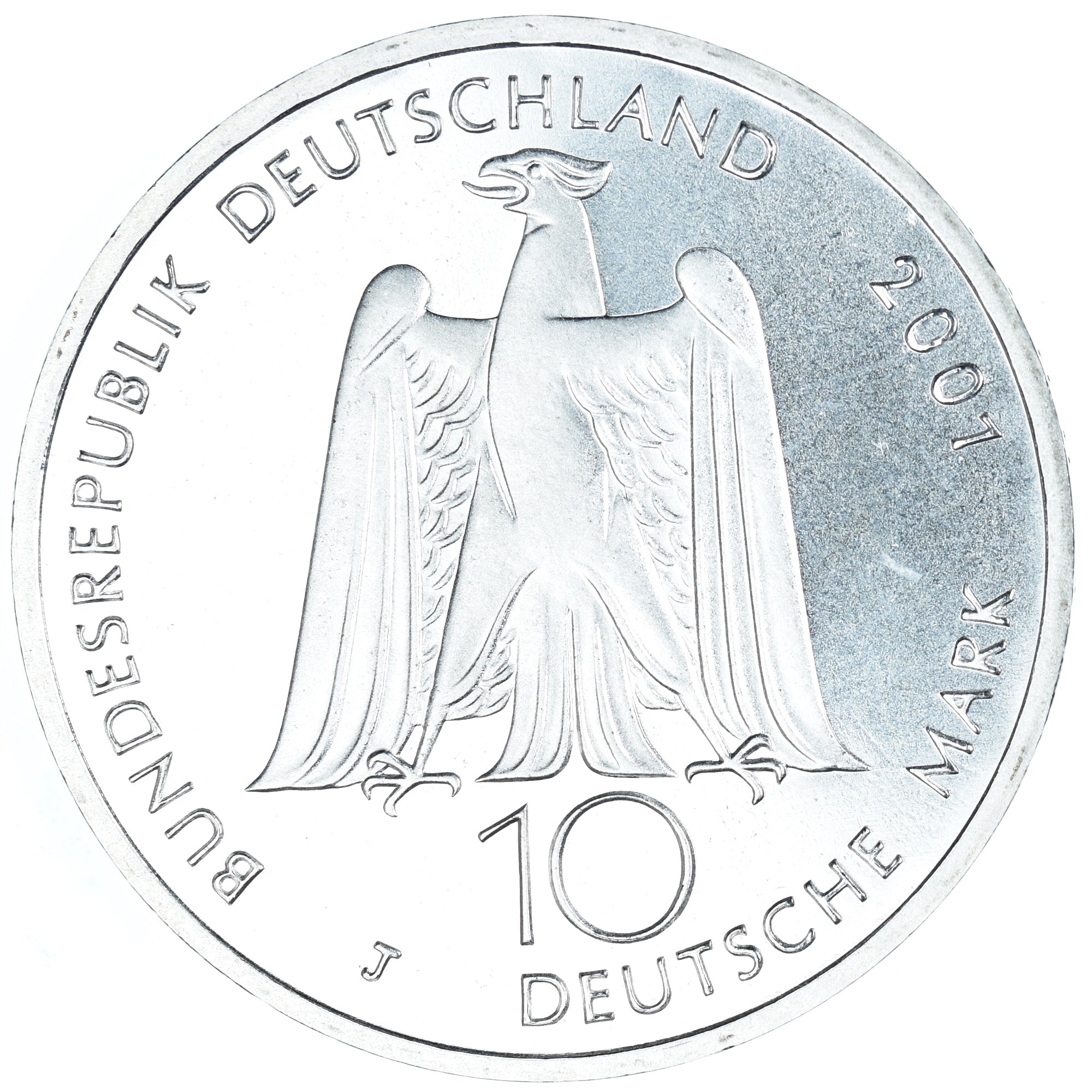 Monnaie, République fédérale allemande, 10 Mark, 2001, Hamburg, 200th