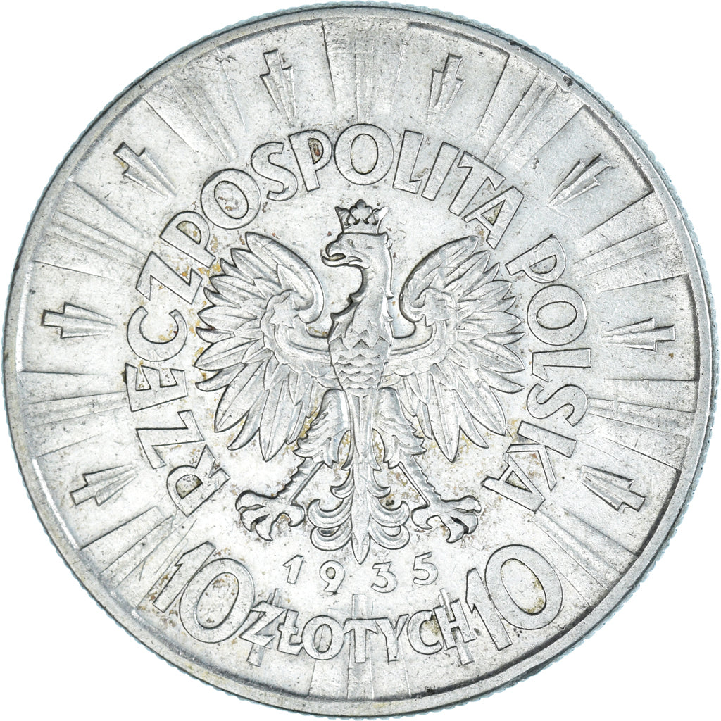 Münze, Polen, 10 Zlotych, 1935, Warsaw, SS, Silber, KM:29