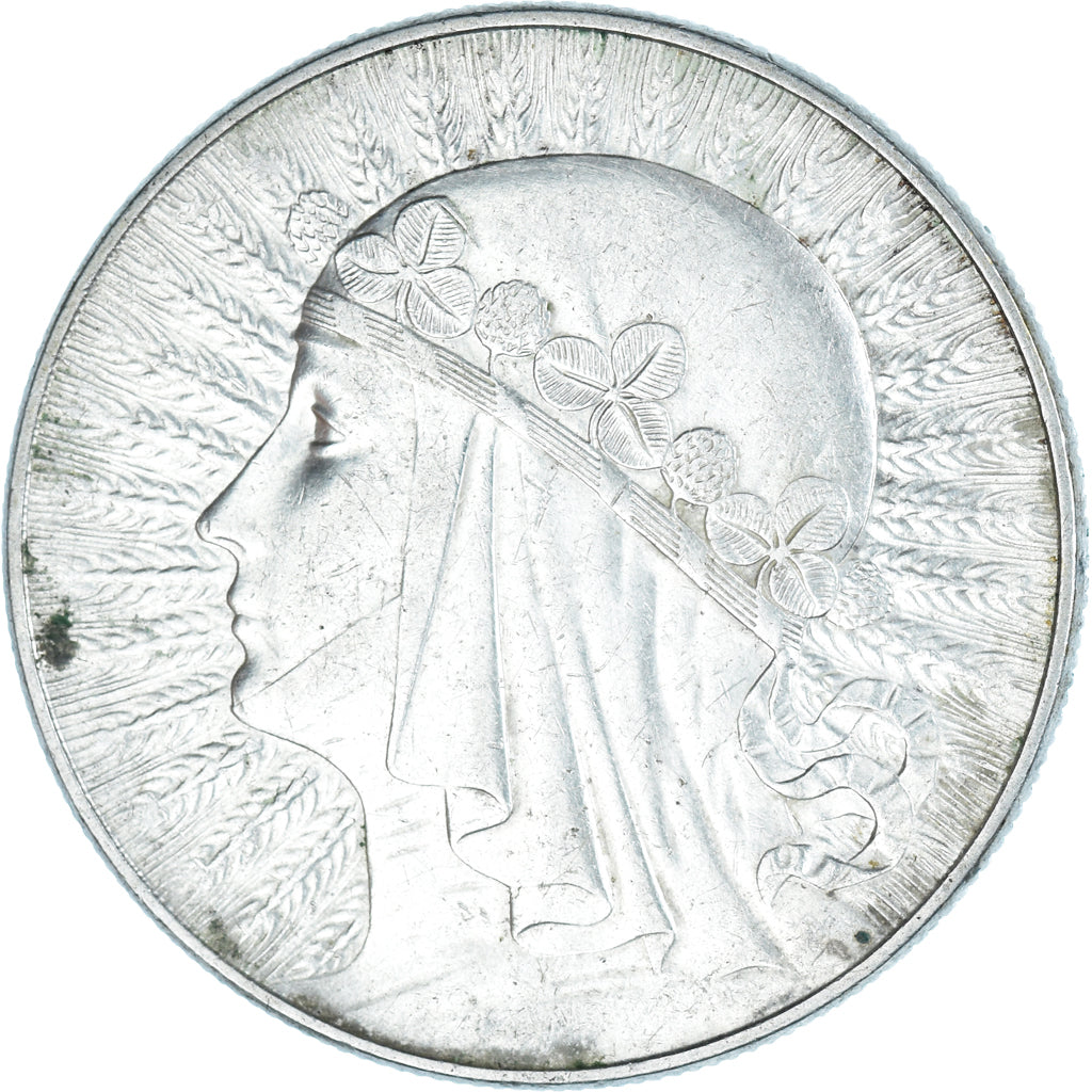 Moeda, Polónia, 10 Zlotych, 1932, Warsaw, AU(50-53), Prata, KM:22
