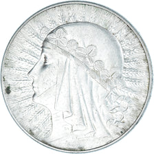 Moeda, Polónia, 10 Zlotych, 1932, Warsaw, AU(50-53), Prata, KM:22