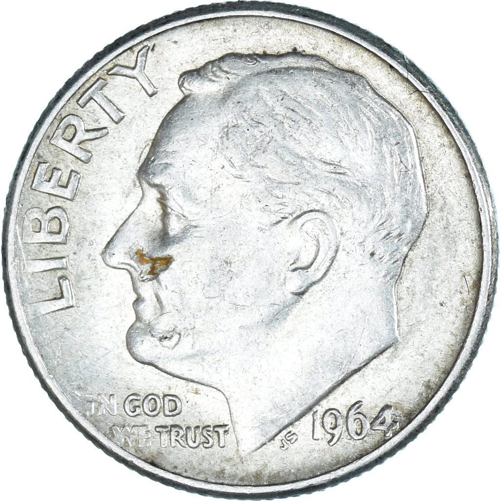 Moneda, Estados Unidos, Roosevelt Dime, Dime, 1964, U.S. Mint, Philadelphia