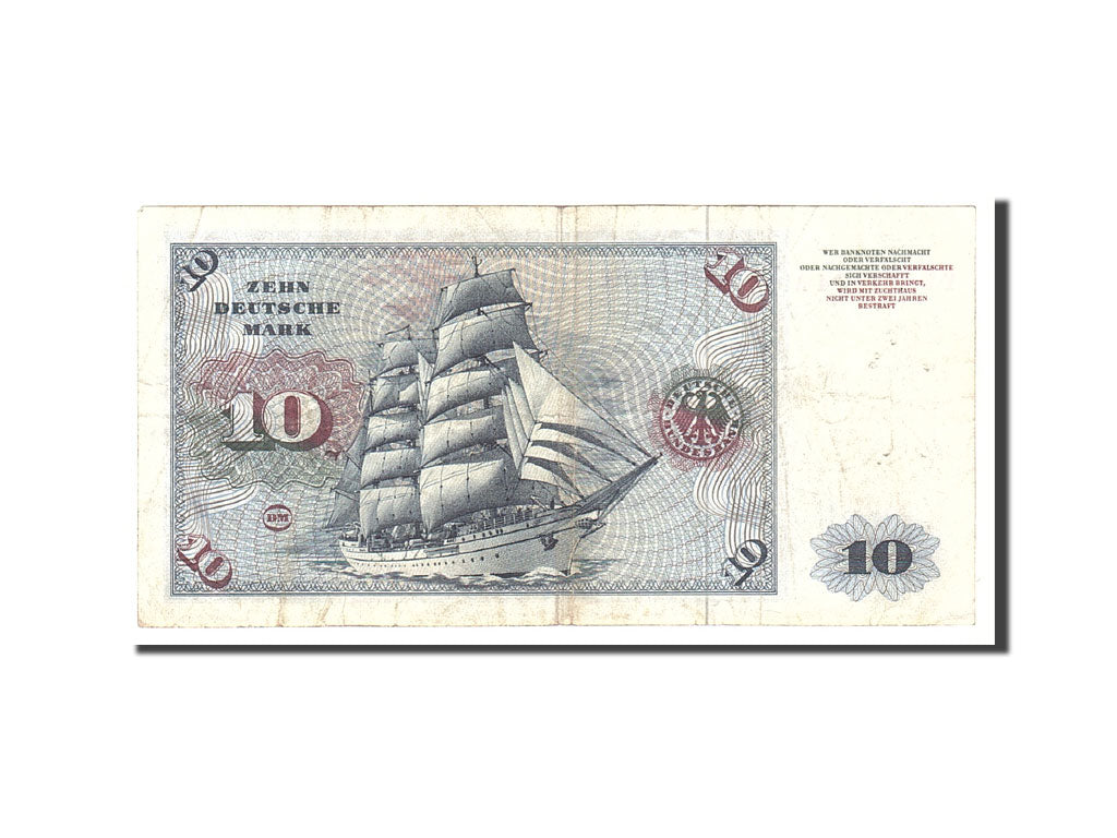 GERMANY - FEDERAL REPUBLIC, 10 Deutsche Mark, 1960, KM:19a, 1960-01-02, VF(20...