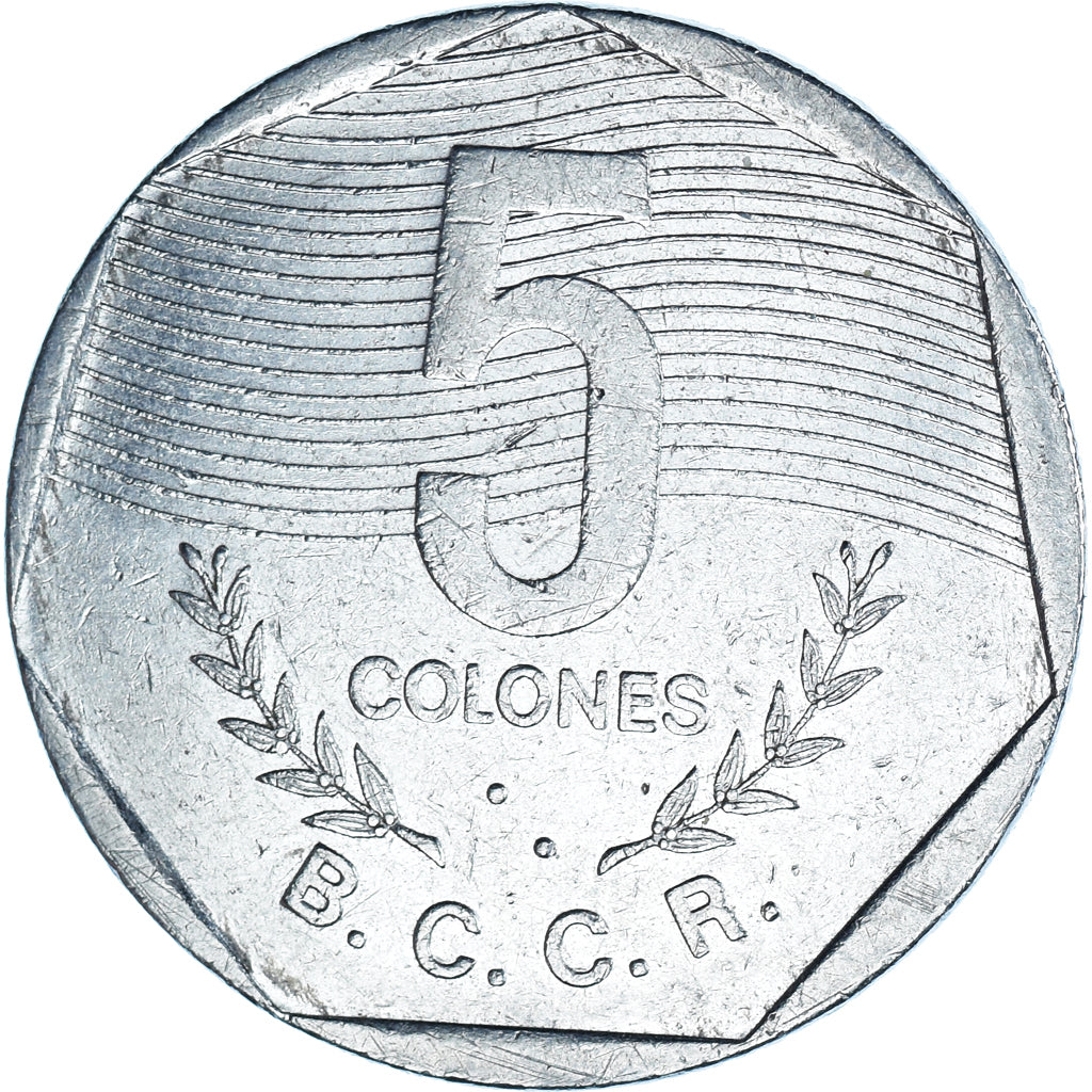 Monnaie, Costa Rica, 5 Colones, 1983, TTB, Acier inoxydable, KM:214.1