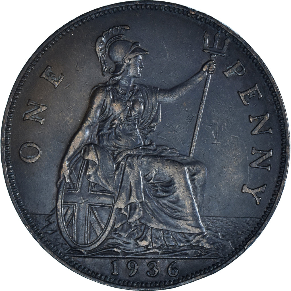 Monnaie, Grande-Bretagne, George V, Penny, 1936, TTB+, Bronze, KM:838