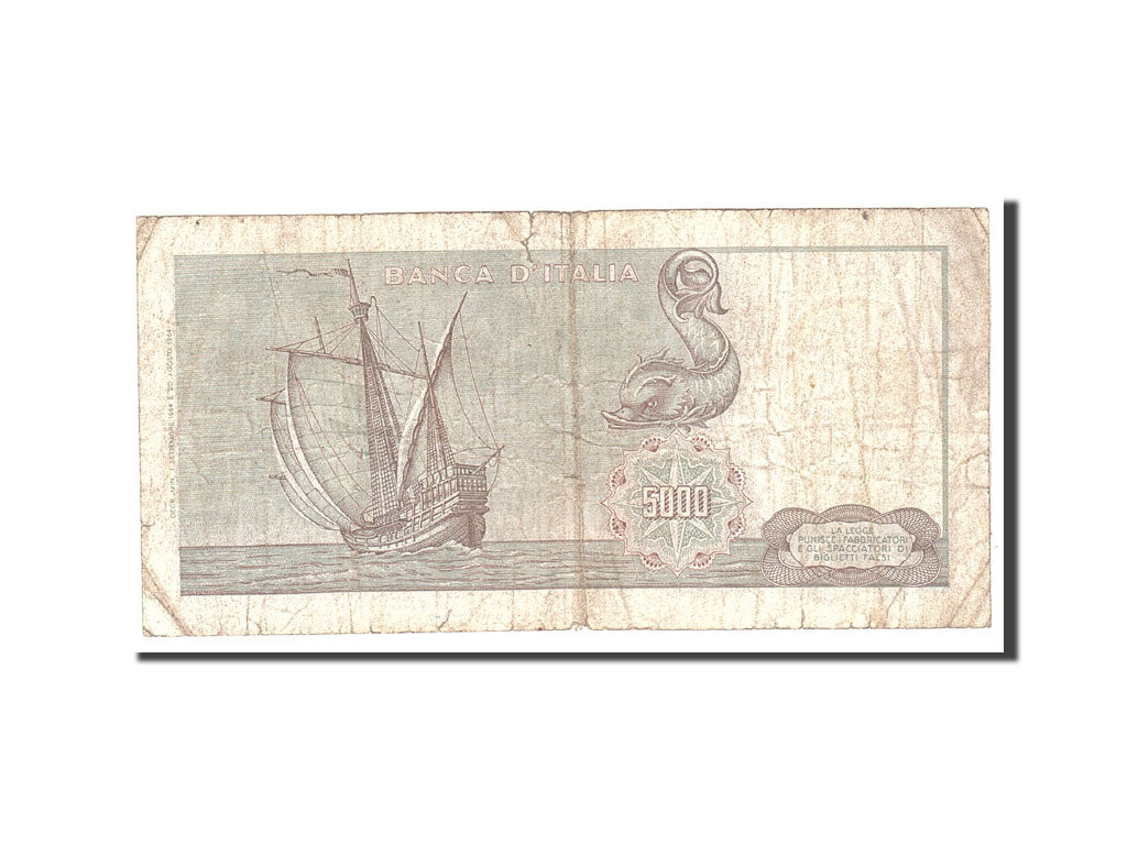 Italy, 5000 Lire, 1964, KM:98a, 1964-09-03, F(12-15)