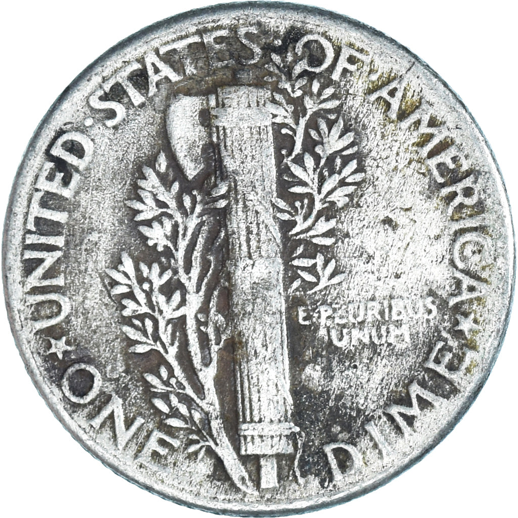 Moeda, Estados Unidos da América, Mercury Dime, Dime, 1944, U.S. Mint