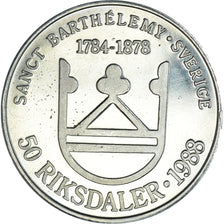 Monnaie, SAINT BARTHELEMY, 50 Riksdaler-50 Francs, 1988, BE, SPL, Cupronickel