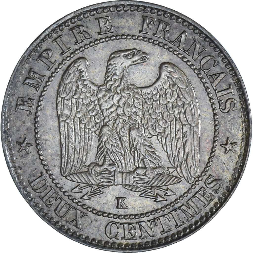 Moneta, Francja, Napoleon III, Napoléon III, 2 Centimes, 1856, Bordeaux