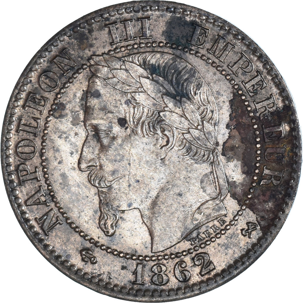 Moneta, Francja, Napoleon III, 2 Centimes, 1862, Bordeaux, VF(30-35), Brązowy