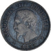 Moneda, Francia, Napoleon III, Napoléon III, 2 Centimes, 1855, Bordeaux, BC+