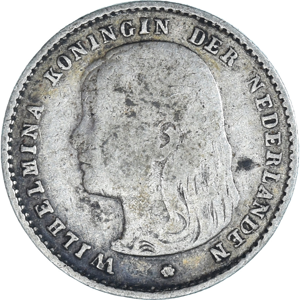 Coin, Netherlands, Wilhelmina I, 10 Cents, 1897, F(12-15), Silver, KM:116