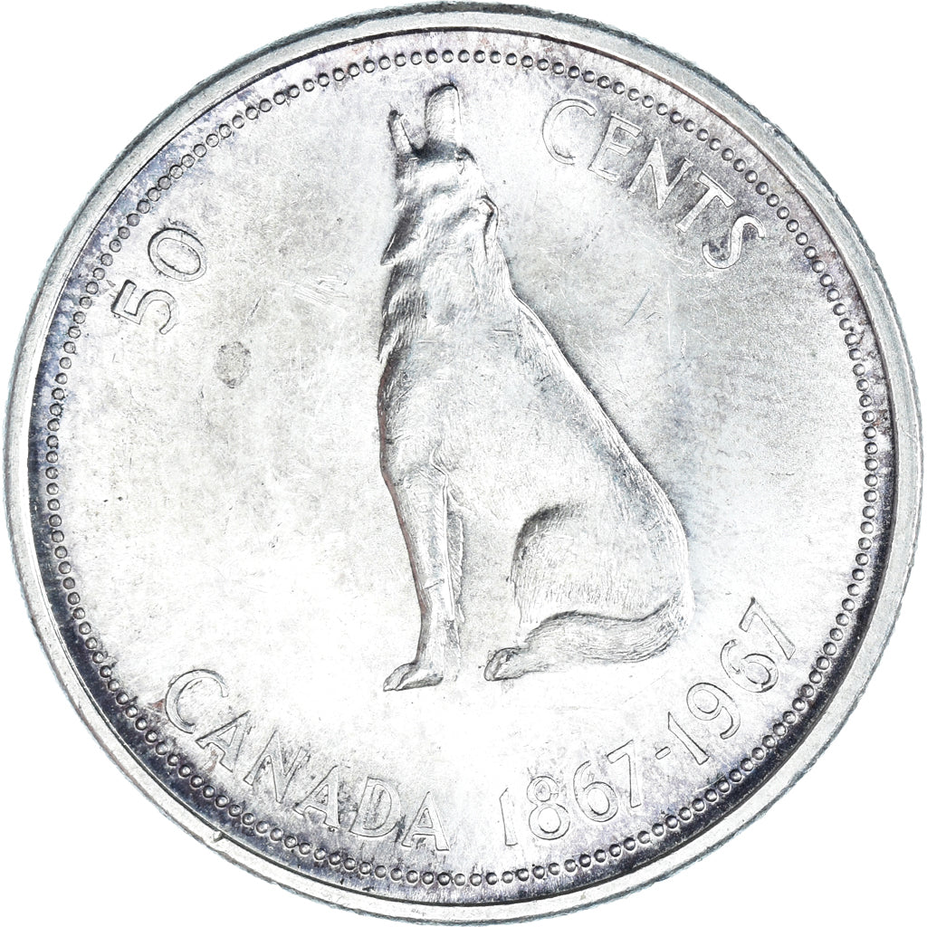 Coin, Canada, Elizabeth II, 50 Cents, 1967, Royal Canadian Mint, Ottawa