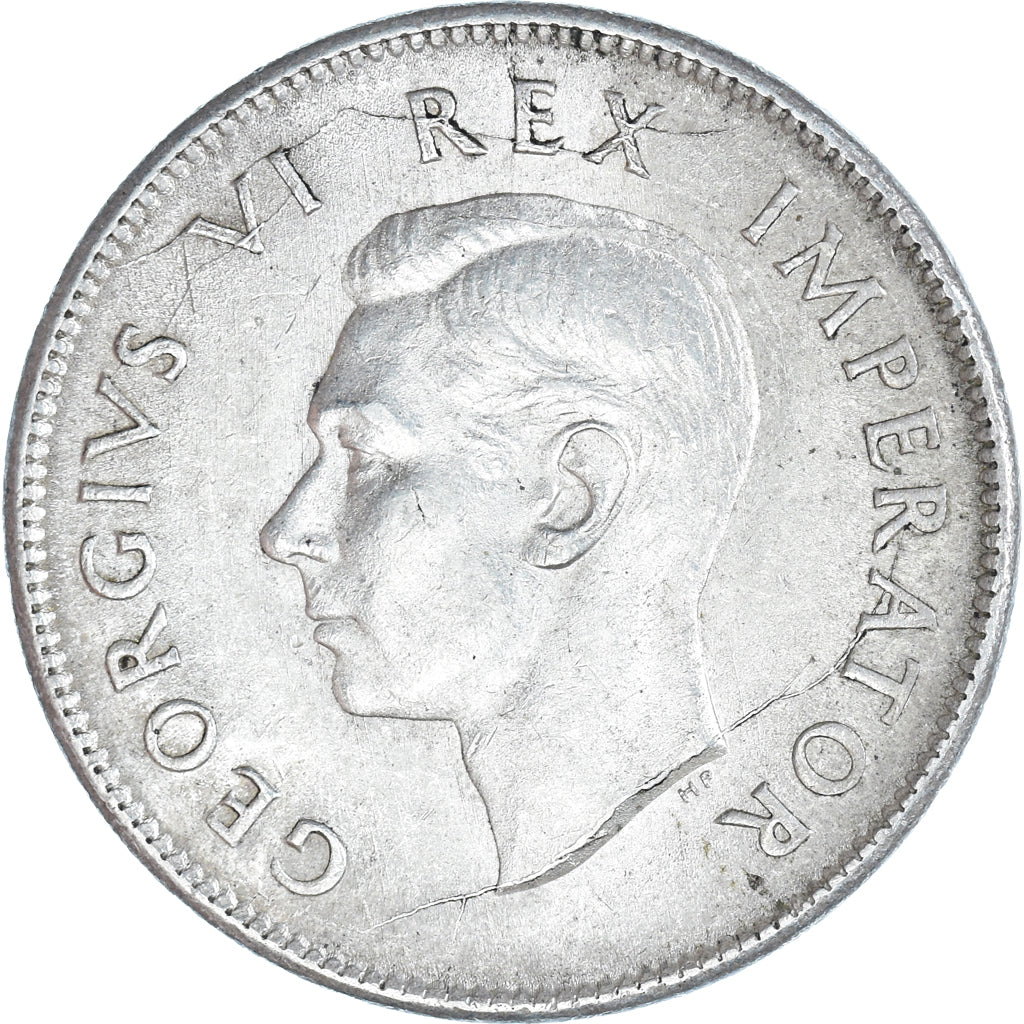 Coin, South Africa, George VI, 2 Shillings, 1942, EF(40-45), Silver, KM:29