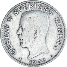 Coin, Sweden, Gustaf V, Krona, 1930, VF(30-35), Silver, KM:786.2
