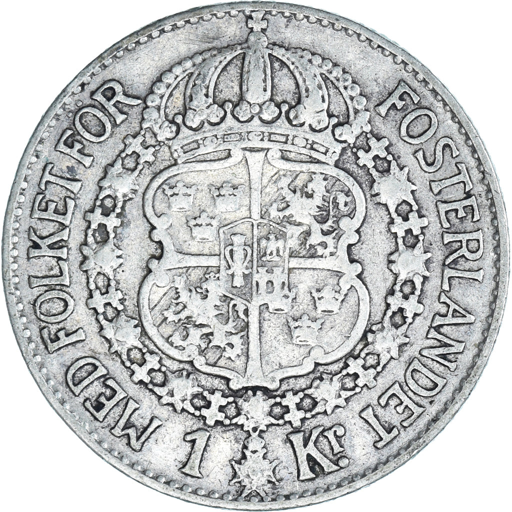 Coin, Sweden, Gustaf V, Krona, 1930, VF(30-35), Silver, KM:786.2