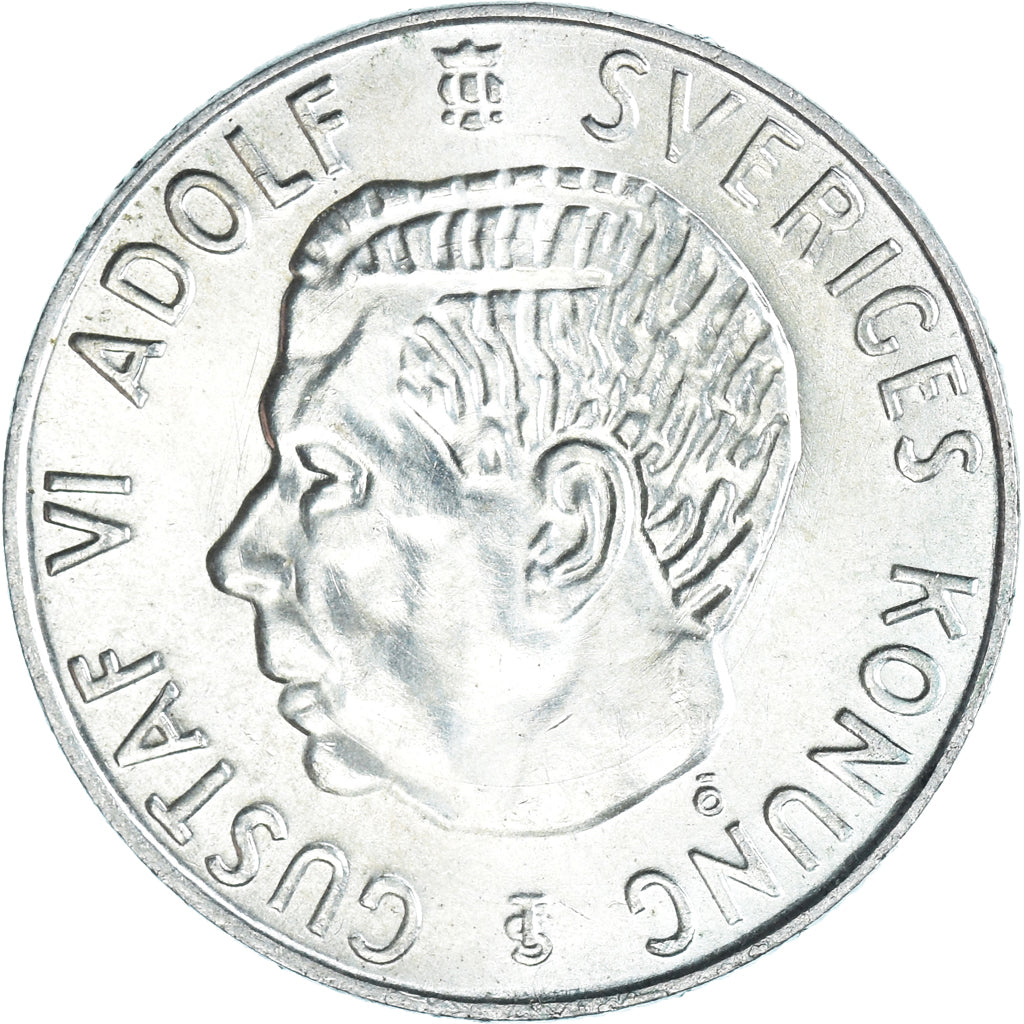 Coin, Sweden, Gustaf VI, Krona, 1968, AU(55-58), Silver, KM:826