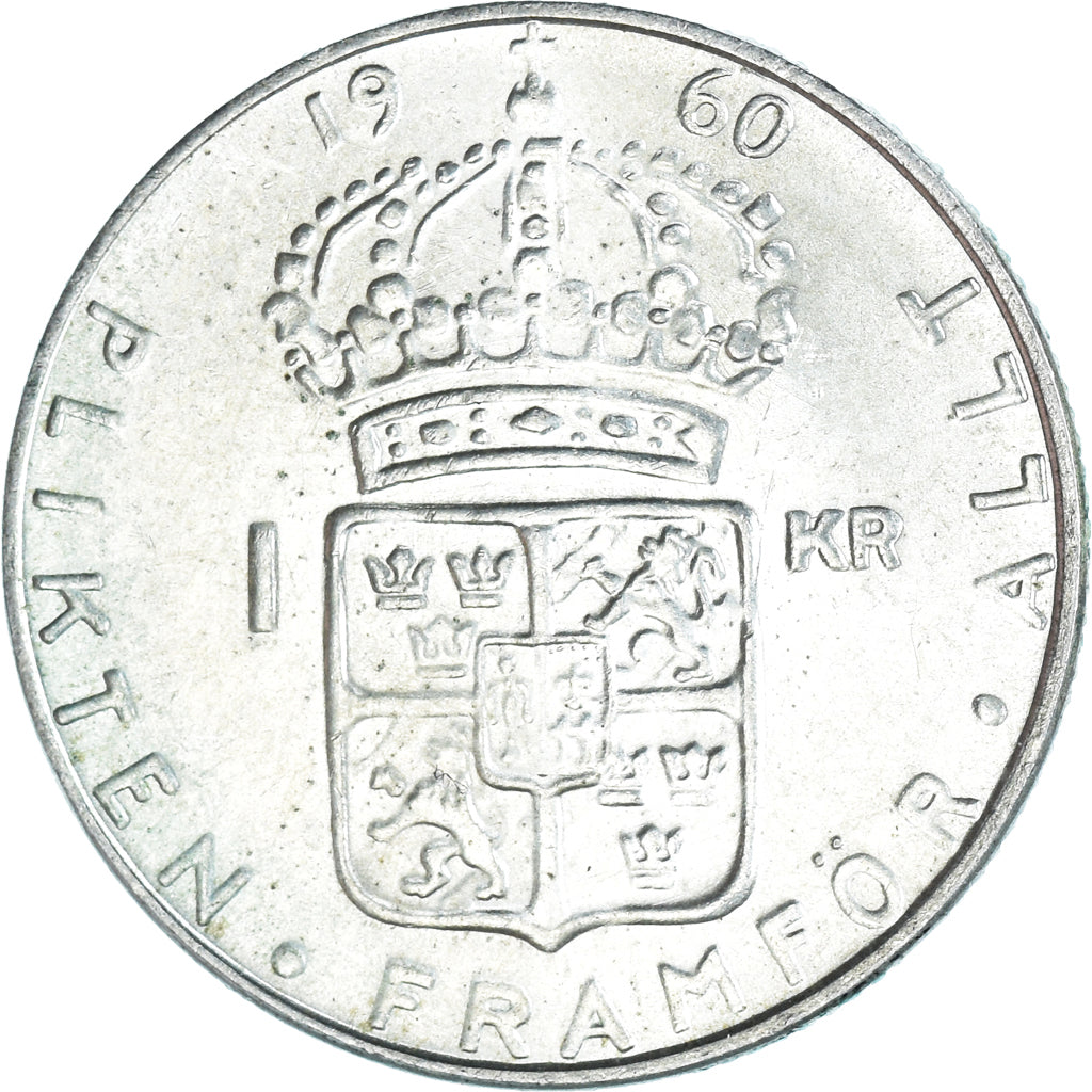 Coin, Sweden, Gustaf VI, Krona, 1968, AU(55-58), Silver, KM:826