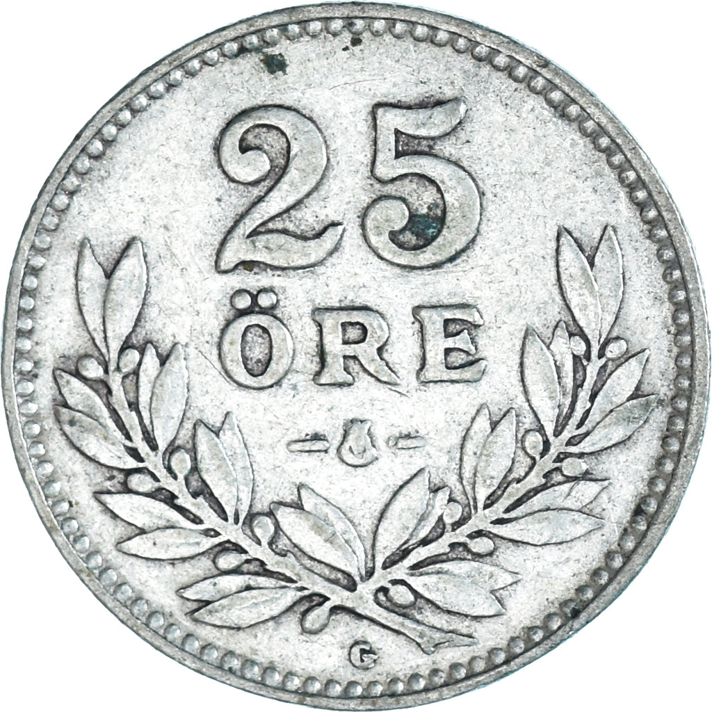 Moneta, Szwecja, Gustaf V, 25 Öre, 1938, EF(40-45), Srebro, KM:785
