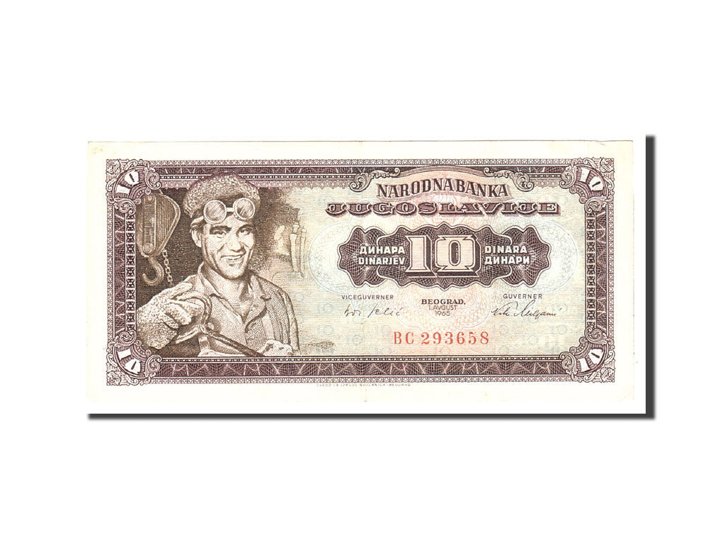 Yugoslavia, 10 Dinara, 1965, KM:78a, 1965-08-01, EF(40-45)